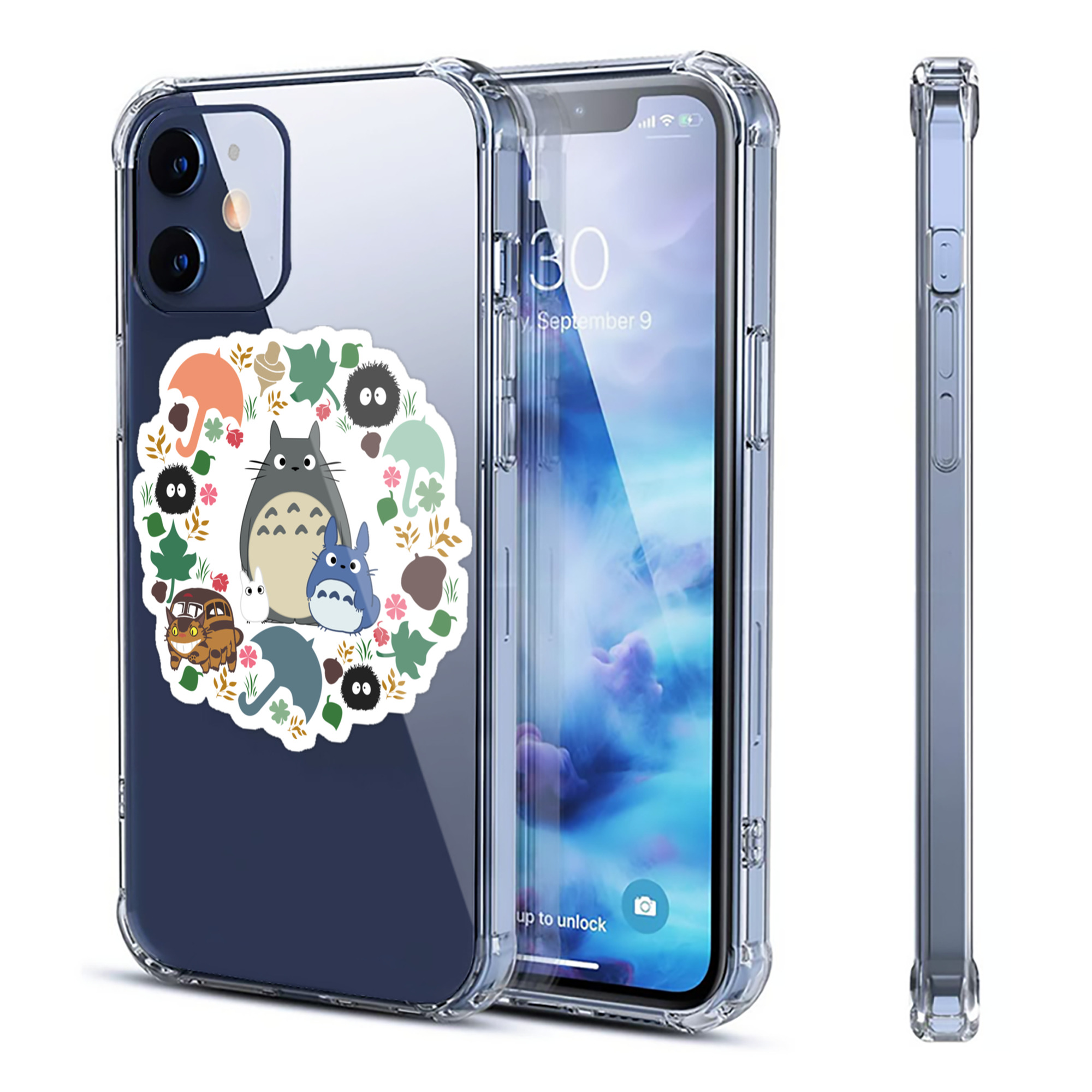 （画像用） となりのトトロ 草壁メイ 草壁サツキ My Neighbor Totoro Satsuki Kusakabe Mei Kusakabe 【iPhone 12シリーズ対応】透明スマホケース（クリアソフトケース）